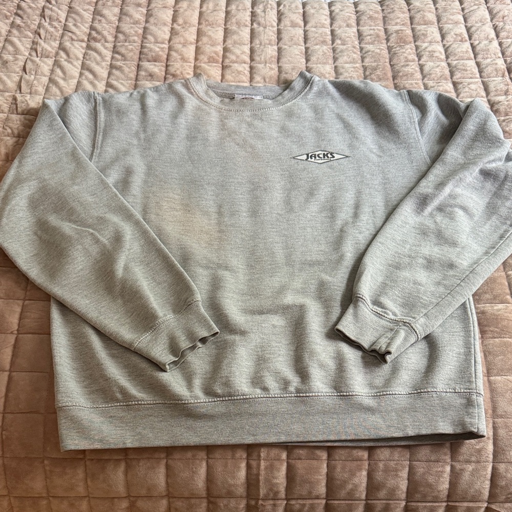 Jack’s Surfboards Light Gray Crewneck Sweatshirt - Size Medium 🌊